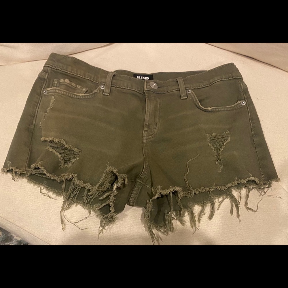 HUDSON army green Kenzie shorts